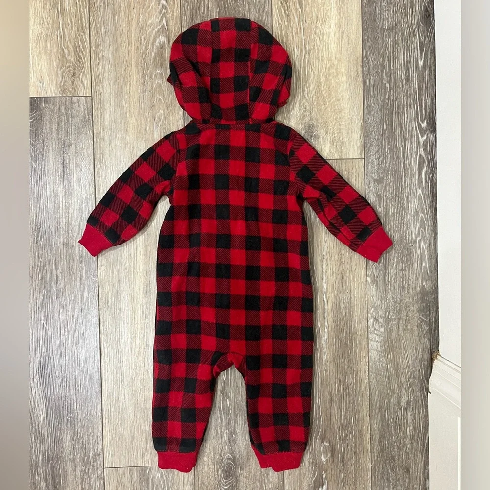 Carter's Baby Bear Buffalo Check Jumpsuit